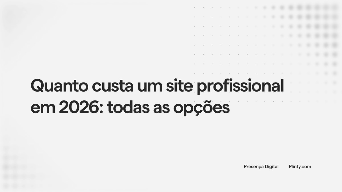 Quanto custa um site profissional em 2026: todas as opções thumbnail